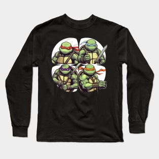 Teenage Mutant Ninja Turtles - Donatello, Raphael, Michelangelo, and Leonardo Long Sleeve T-Shirt